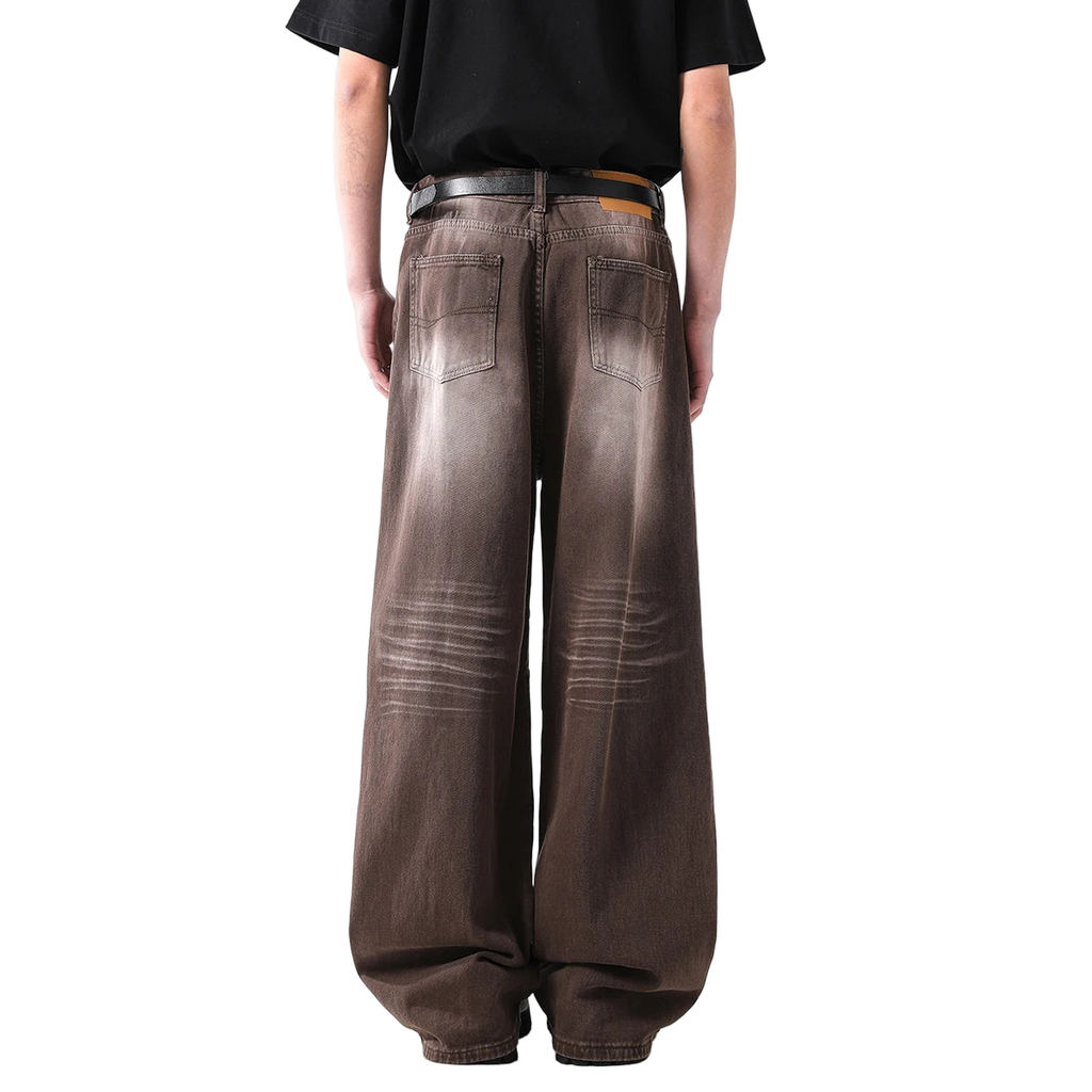 Washed Loose Fit Straight Leg Jeans