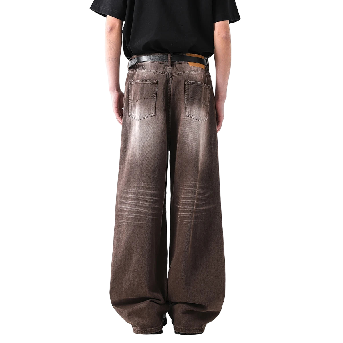 Washed Loose Fit Straight Leg Jeans