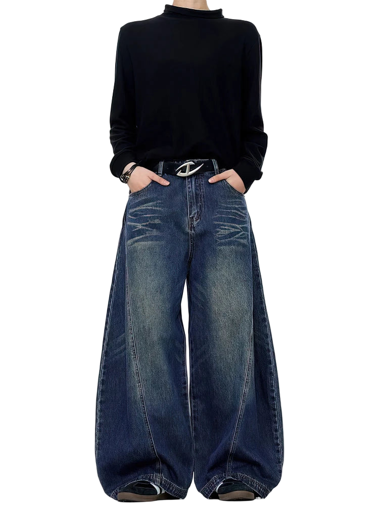 Vintage Stone Washed Baggy Jeans