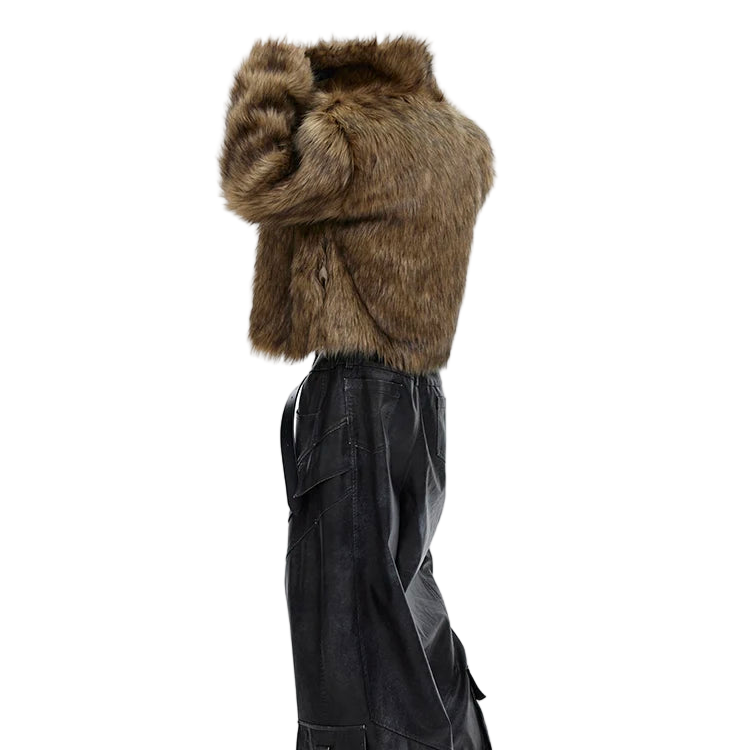 Brown Faux Fur Coat