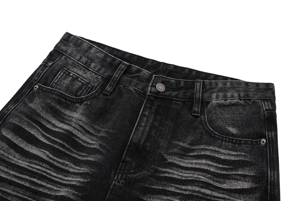 Washed Loose Fit Straight Leg Jeans
