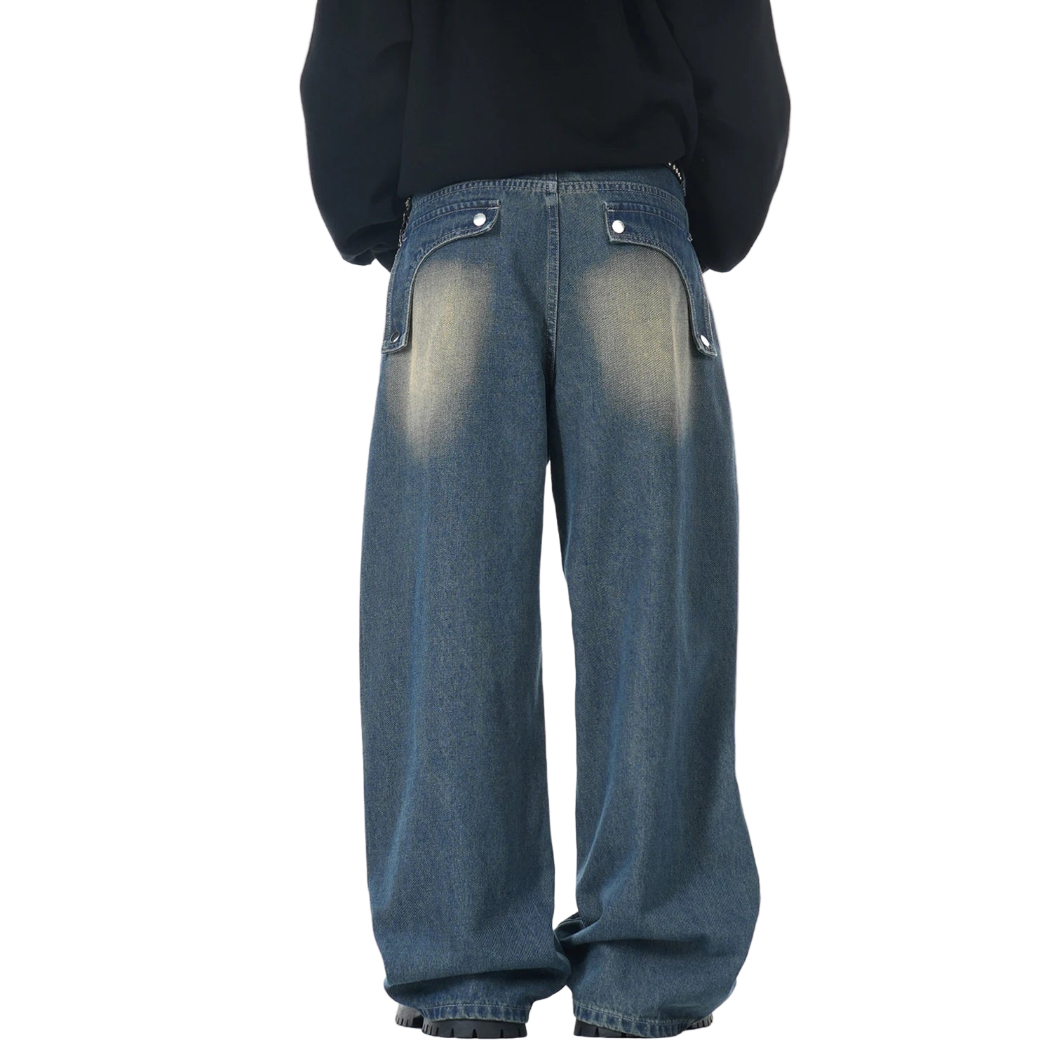 Vintage Streetwear Embroidered Baggy Denim Pants