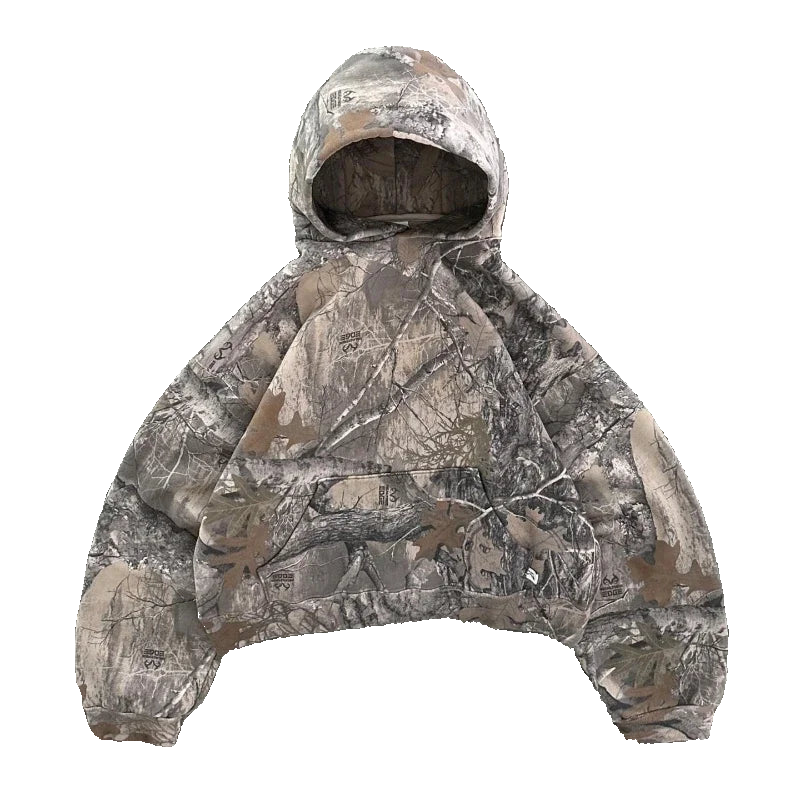 Camouflage Pattern Zipper/Pullover