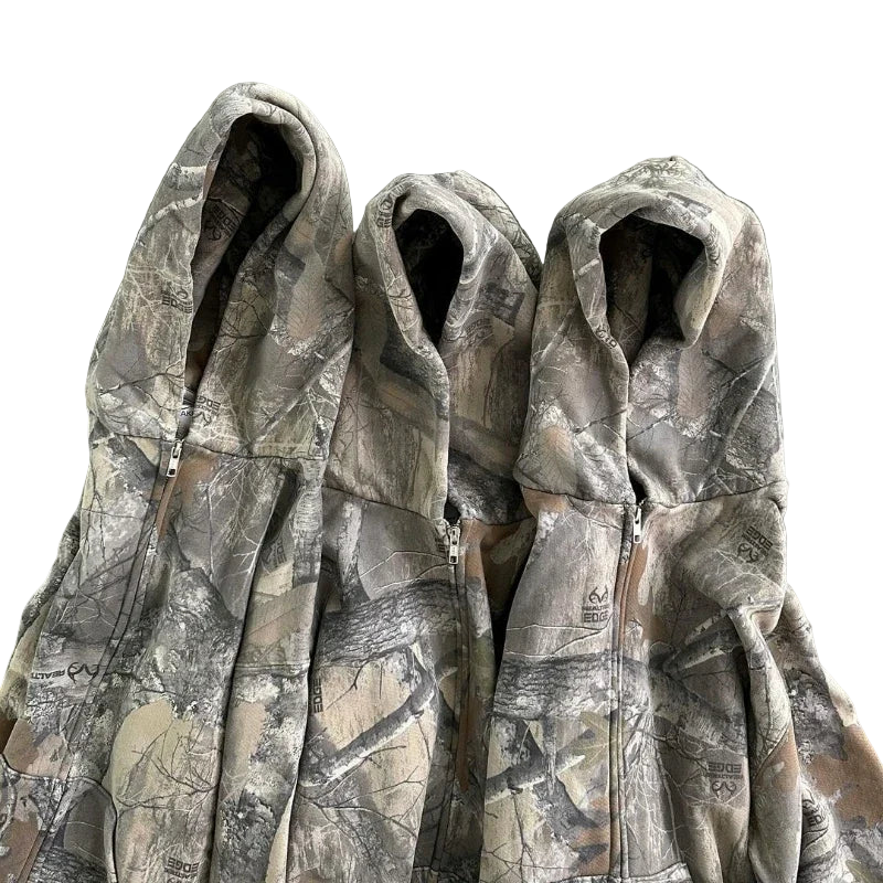 Camouflage Pattern Zipper/Pullover