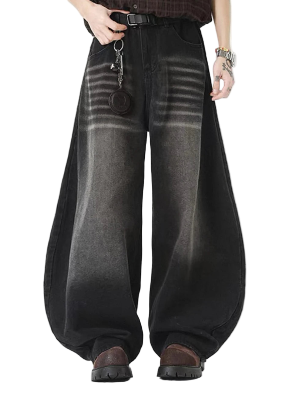 Embroidered Machete Wide Leg Jeans
