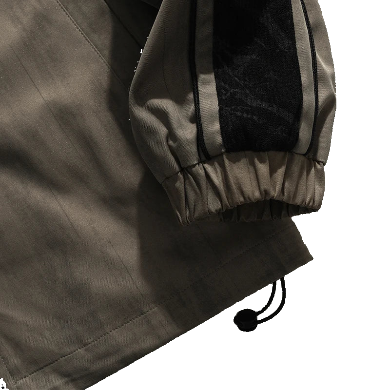 Loose Striped Windbreaker