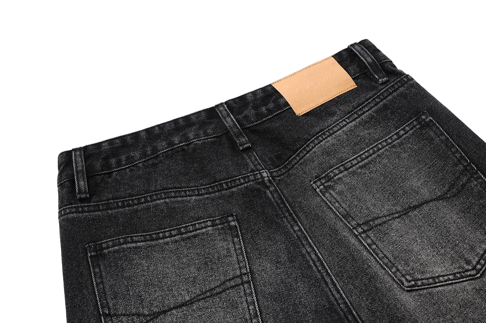 Washed Loose Fit Straight Leg Jeans