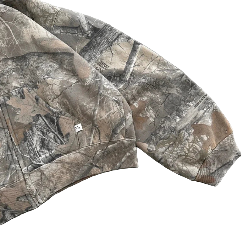 Camouflage Pattern Zipper/Pullover