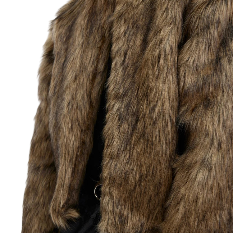 Brown Faux Fur Coat