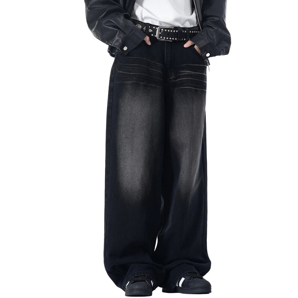 High Street Loose Straight Wide Leg Jeans