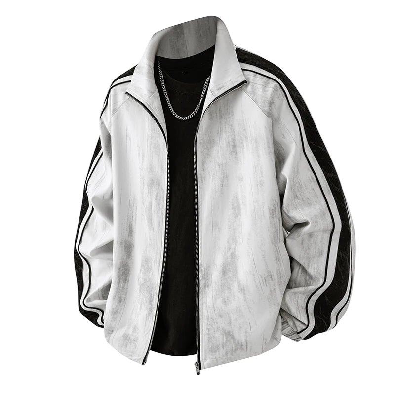 Loose Striped Windbreaker
