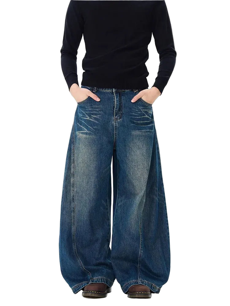 Vintage Stone Washed Baggy Jeans