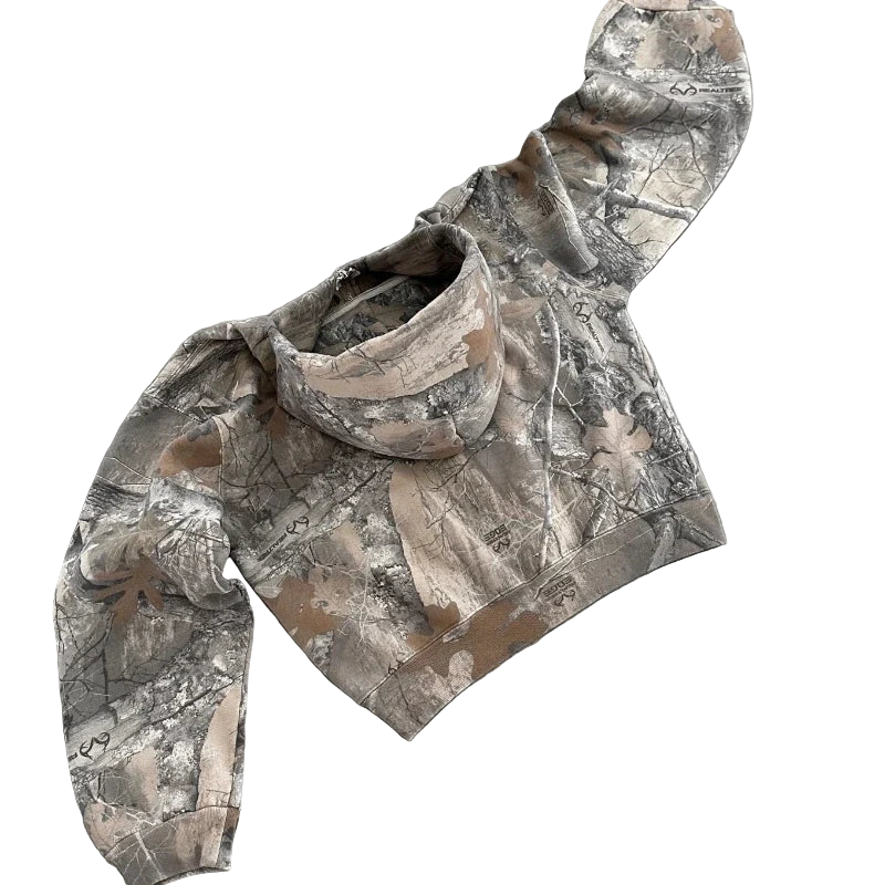 Camouflage Pattern Zipper/Pullover