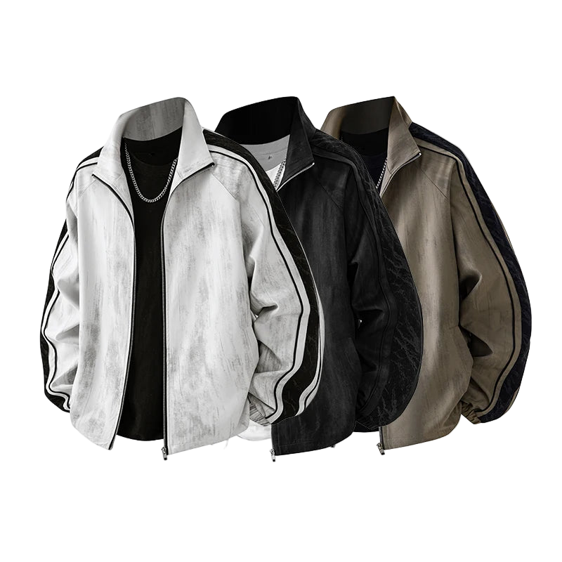 Loose Striped Windbreaker