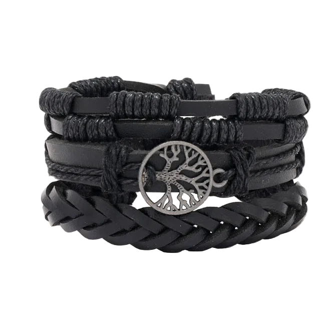 Multilayer Antique Leather Bracelet Sets