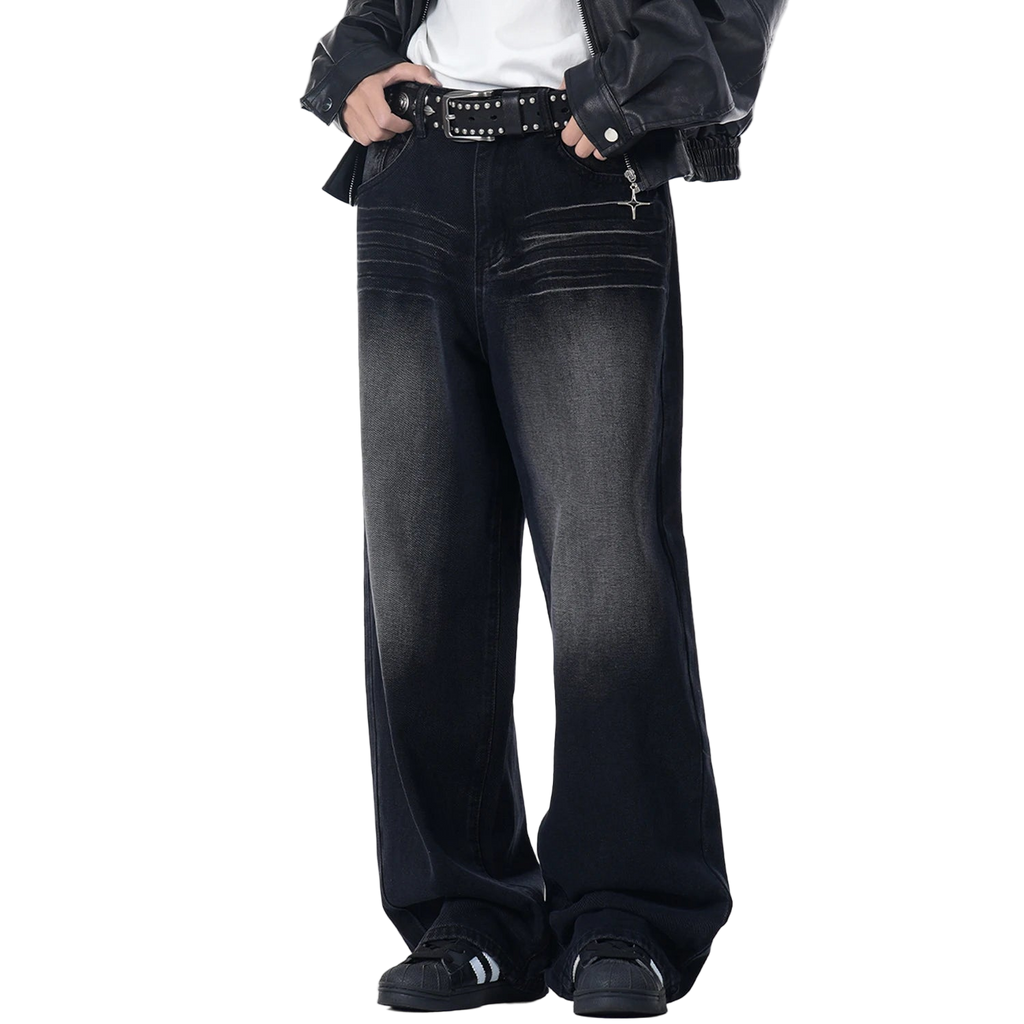 High Street Loose Straight Wide Leg Jeans