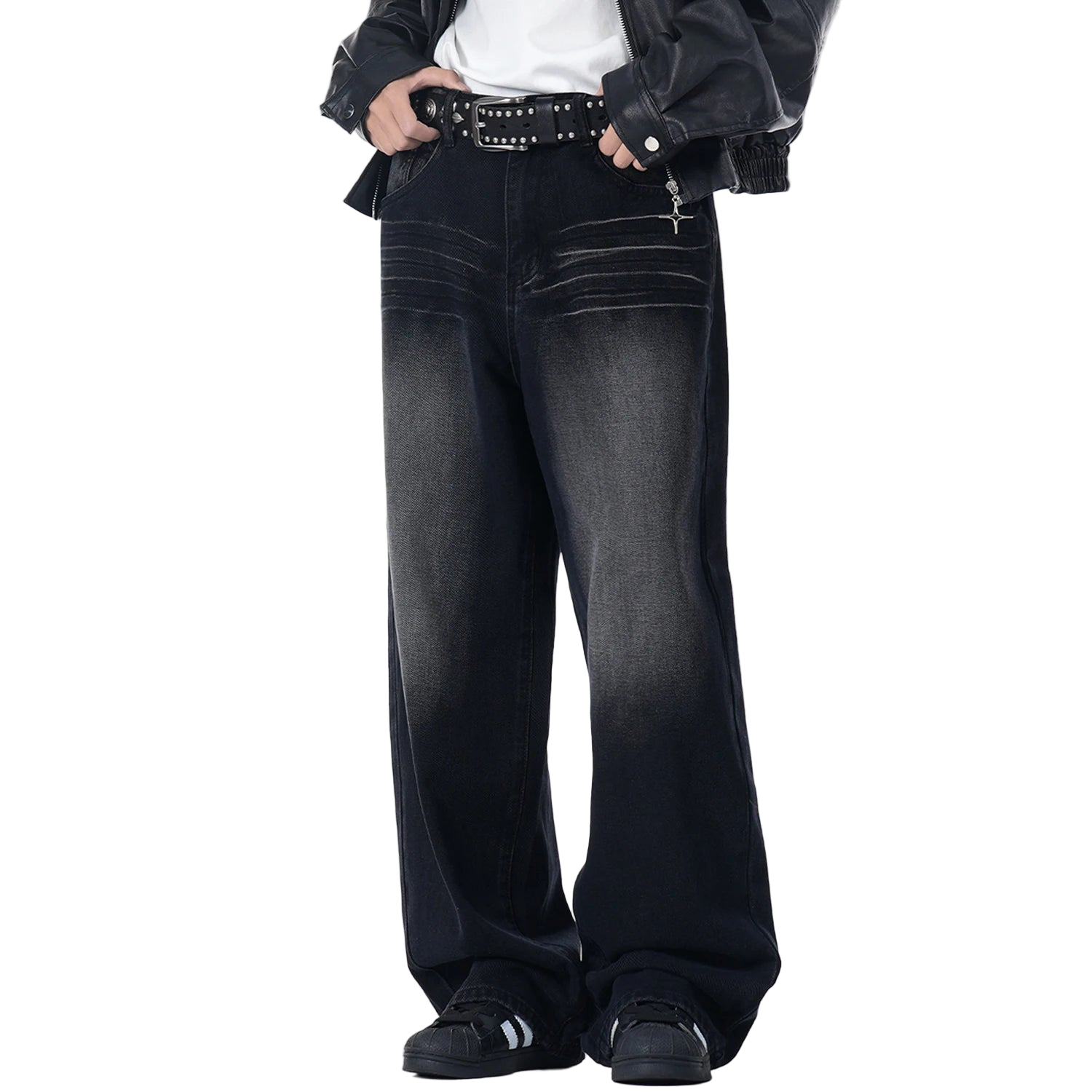 High Street Loose Straight Wide Leg Jeans