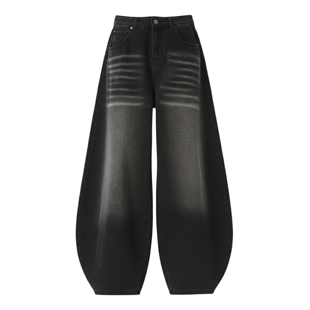 Embroidered Machete Wide Leg Jeans
