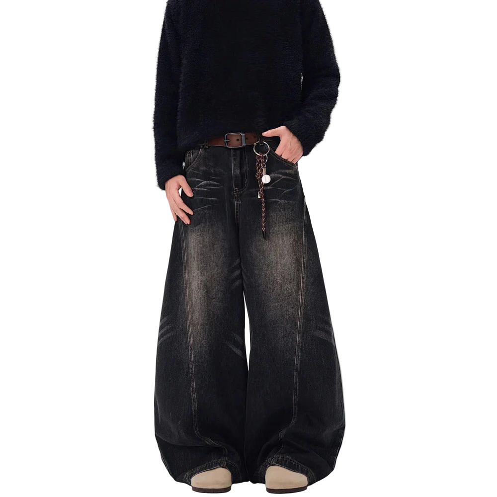 Vintage Stone Washed Baggy Jeans