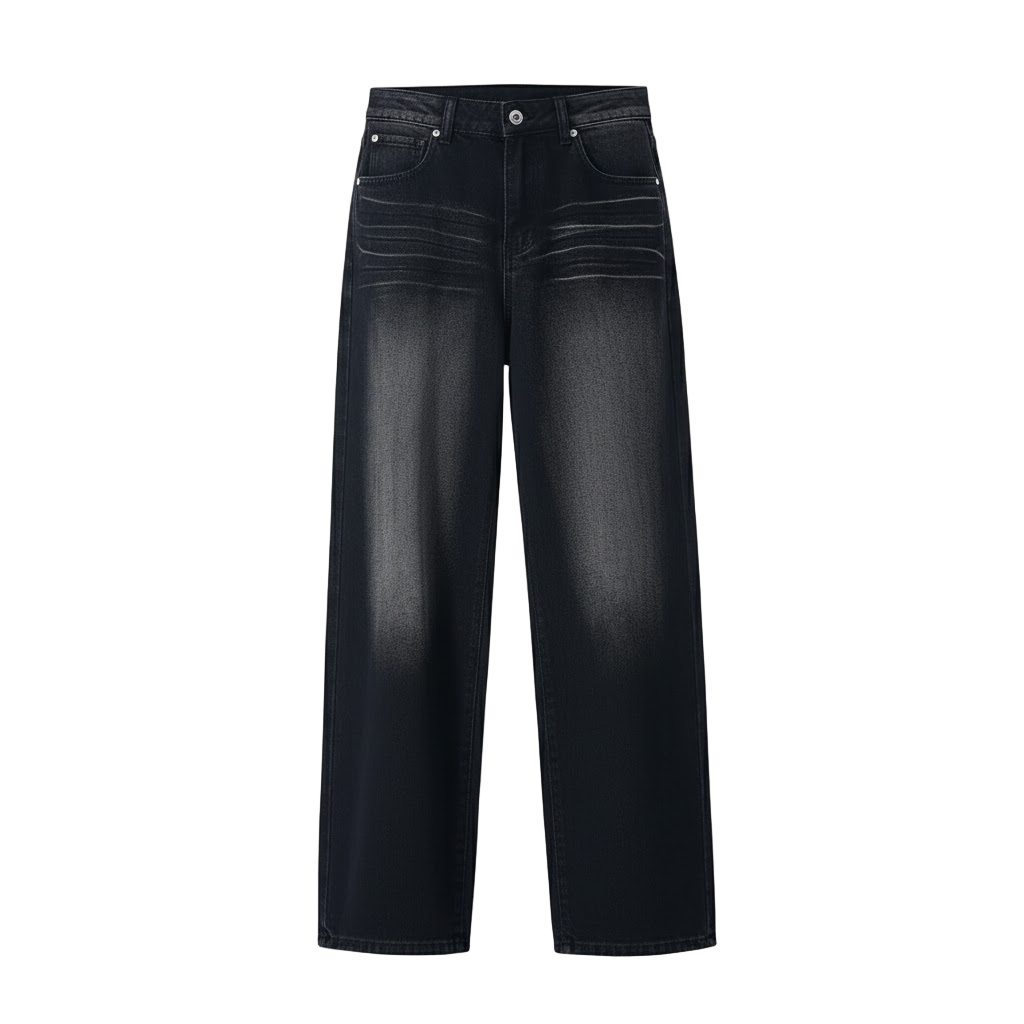 High Street Loose Straight Wide Leg Jeans