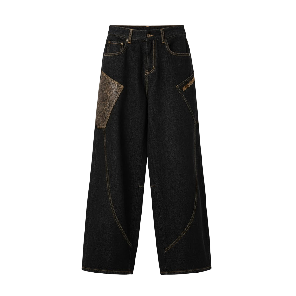 Snake Print Pocket Machete Pants