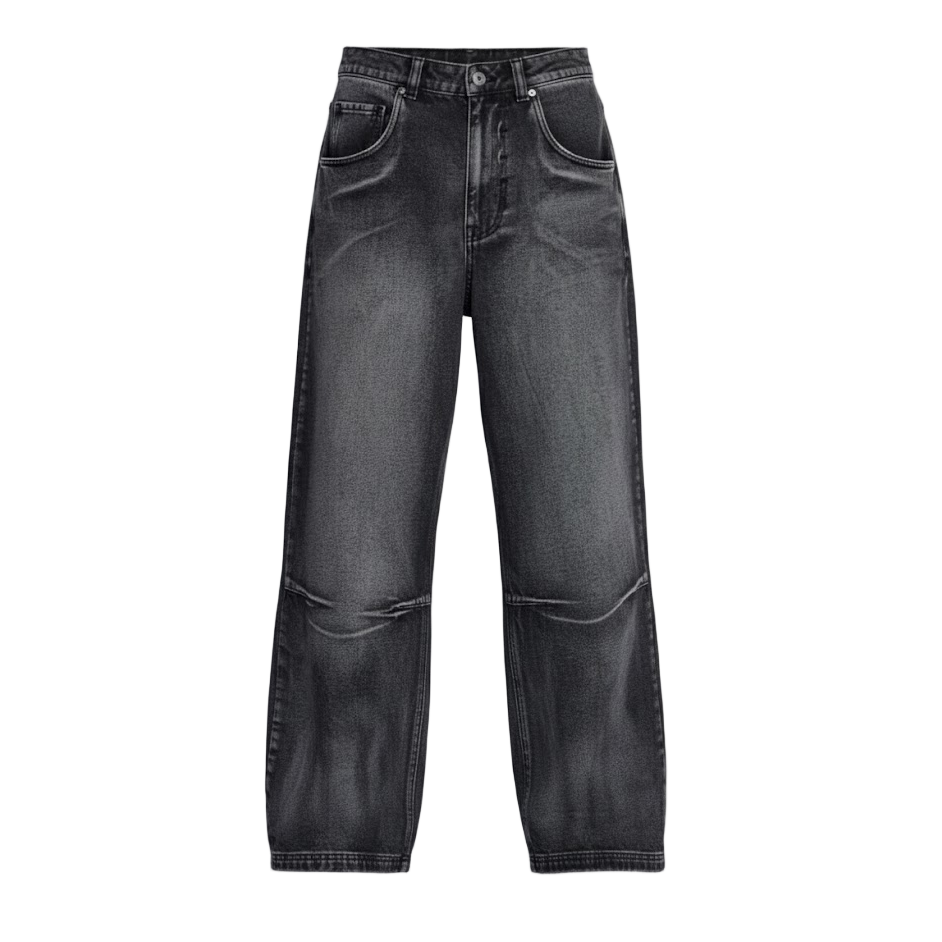 Angel Pattern Baggy Jeans
