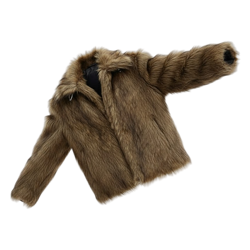 Brown Faux Fur Coat