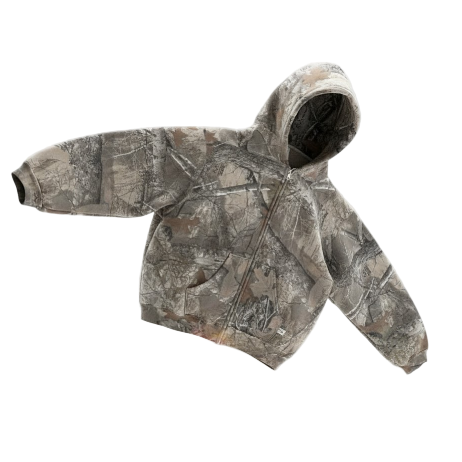 Camouflage Pattern Zipper/Pullover