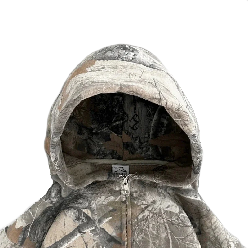 Camouflage Pattern Zipper/Pullover