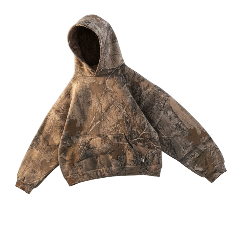Camouflage Pattern Zipper/Pullover